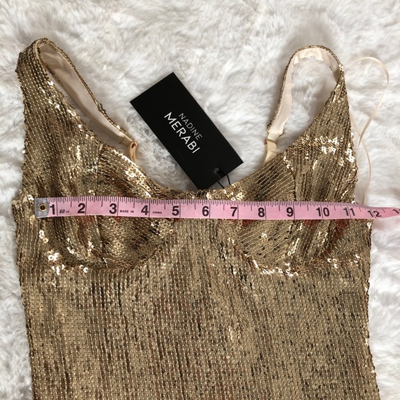 Gold Sequin Cocktail Dress NWT - Picture 5 of 8